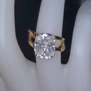 Certified 3 Carat Radiant Moissanite Diamond 14K Gold Over 925